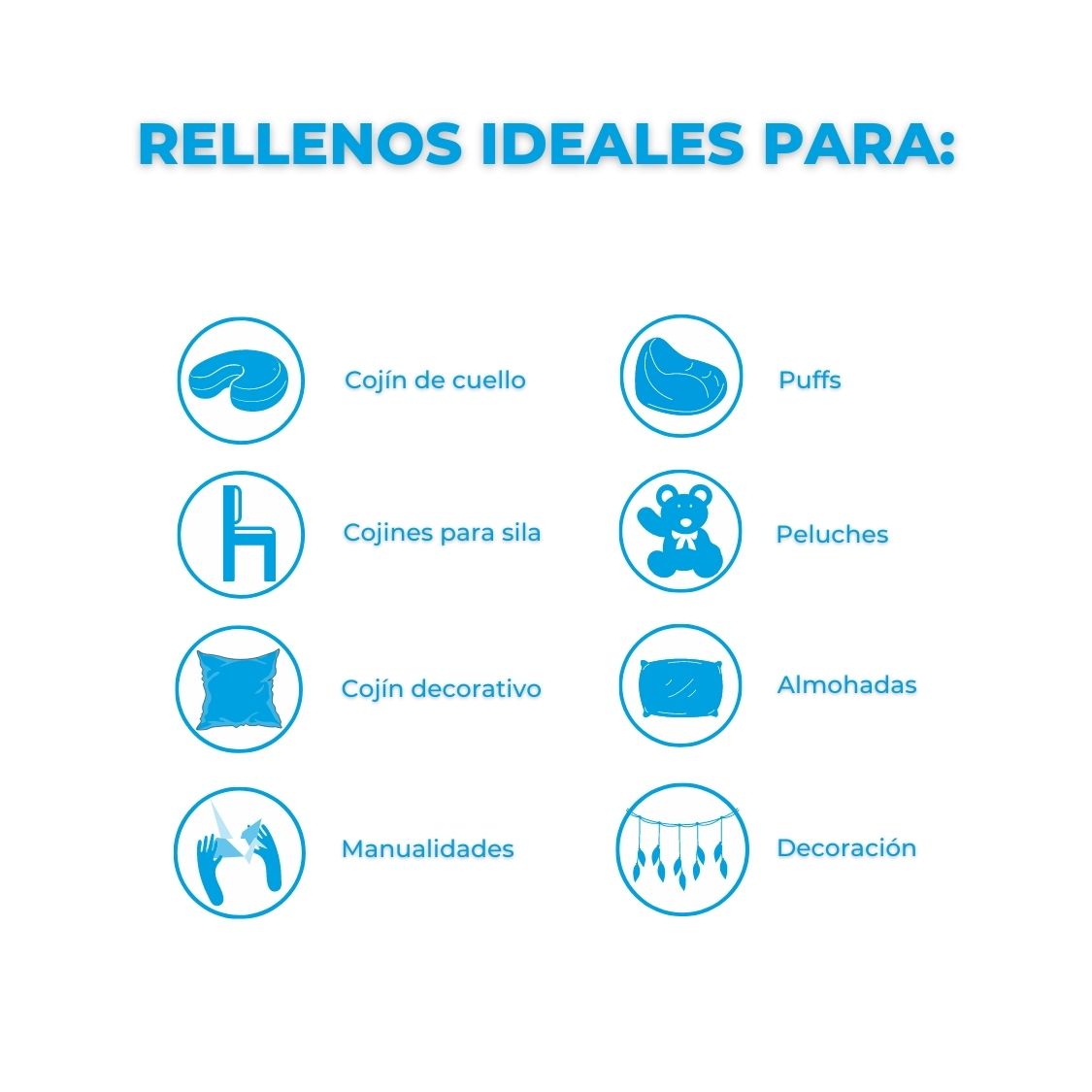 Fills Relleno de peluches, almohadas, cojines